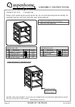 Предварительный просмотр 1 страницы aspenhome 1215-9130 Assembly Instructions