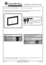 Предварительный просмотр 2 страницы aspenhome I07-487-WBR Assembly Instructions