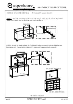 Предварительный просмотр 3 страницы aspenhome I07-487-WBR Assembly Instructions