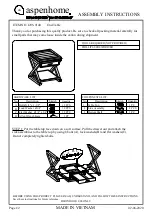 aspenhome I205-9140 Assembly Instructions preview