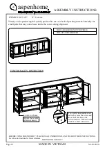 aspenhome I215-297 Assembly Instructions предпросмотр