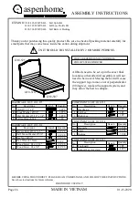 Предварительный просмотр 19 страницы aspenhome I218-402-SHL Assembly Instructions Manual