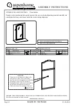 Предварительный просмотр 1 страницы aspenhome I218-465F-WHT Assembly Instructions