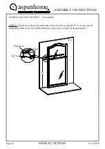 Предварительный просмотр 2 страницы aspenhome I218-465F-WHT Assembly Instructions