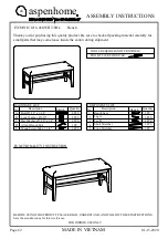 Preview for 1 page of aspenhome I218-468-WHT Assembly Instructions