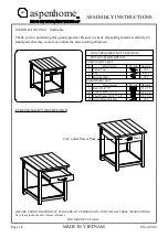 Предварительный просмотр 1 страницы aspenhome I221-9140 Assembly Instructions