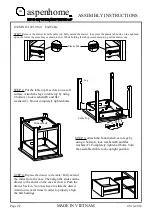 Предварительный просмотр 2 страницы aspenhome I221-9140 Assembly Instructions