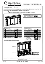 Предварительный просмотр 2 страницы aspenhome I233-297 Assembly Instructions