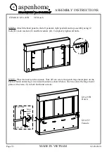 Предварительный просмотр 4 страницы aspenhome I233-297 Assembly Instructions