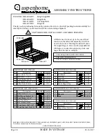 Предварительный просмотр 1 страницы aspenhome I240-404-RIV Assembly Instructions