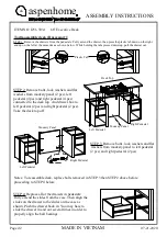 Предварительный просмотр 2 страницы aspenhome I251-303-1 Assembly Instructions