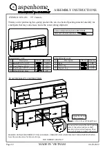 Preview for 1 page of aspenhome I256-296 Assembly Instructions