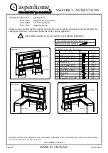 aspenhome I256-3025 Assembly Instructions preview