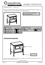 Предварительный просмотр 1 страницы aspenhome I256-451 Assembly Instructions