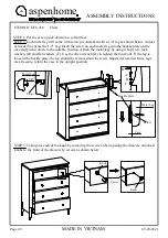 Предварительный просмотр 2 страницы aspenhome I256-456 Assembly Instructions