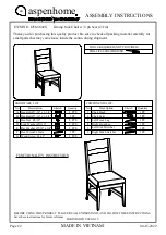 Preview for 2 page of aspenhome I256-6050 Assembly Instructions