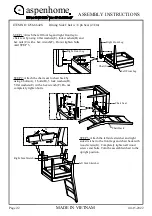 Preview for 3 page of aspenhome I256-6050 Assembly Instructions