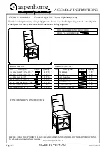 Предварительный просмотр 4 страницы aspenhome I256-6052 Assembly Instructions Manual