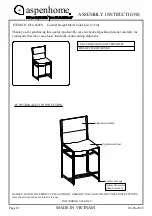 Предварительный просмотр 6 страницы aspenhome I256-6052 Assembly Instructions Manual