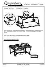 Предварительный просмотр 2 страницы aspenhome I260-9100W Assembly Instructions