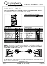 aspenhome I260-9133 Assembly Instructions предпросмотр