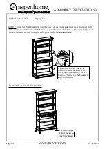 Предварительный просмотр 4 страницы aspenhome I260-9133 Assembly Instructions