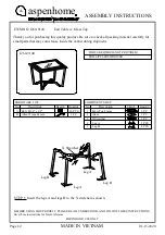 Предварительный просмотр 1 страницы aspenhome I260-9140 Aassembly Instructions