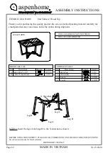 aspenhome I260-9140W Assembly Instructions предпросмотр