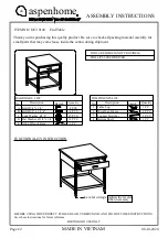 aspenhome I287-9140 Assembly Instructions preview