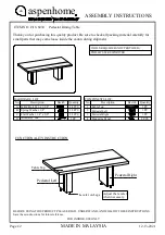 Preview for 1 page of aspenhome I318-6030 Assembly Instructions