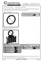Предварительный просмотр 1 страницы aspenhome I349-464-WST Assembly Instructions
