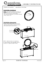 Предварительный просмотр 2 страницы aspenhome I349-464-WST Assembly Instructions