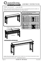 Предварительный просмотр 1 страницы aspenhome I349-9150-WST Assembly Instructions