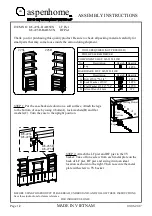 aspenhome I45-225L-BAR/STN LF Pier Assembly Instructions preview