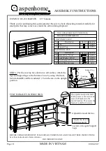 Preview for 3 page of aspenhome I45-225L-BAR/STN LF Pier Assembly Instructions