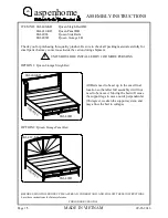 Предварительный просмотр 1 страницы aspenhome IKJ-412-KD Assembly Instructions