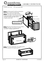 Предварительный просмотр 2 страницы aspenhome Lift Top Cocktail Table I215-9100 Assembly Instructions