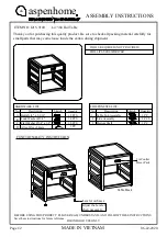 aspenhome Liv360 I215-9140 Assembly Instructions предпросмотр