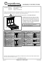 Preview for 1 page of aspenhome Queen Estate Panel HB I201-412 Assembly Instructions Manual