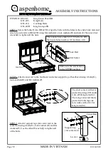 Preview for 14 page of aspenhome Queen Estate Panel HB I201-412 Assembly Instructions Manual