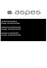 Preview for 41 page of Aspes APV1201 Instruction Manual