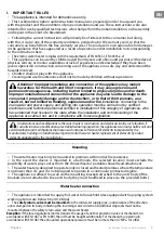 Предварительный просмотр 3 страницы Aspes ATE050 Instructions For Use And Maintenance Manual