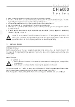 Preview for 9 page of Aspira CH 6000 User Instructions