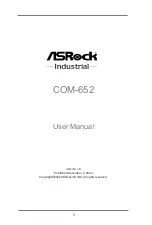 ASRock Industrial COM-652 User Manual preview