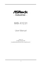 Preview for 1 page of ASRock Industrial IMB-X1231 User Manual