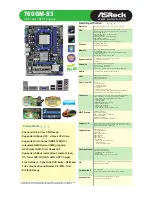 ASROCK 760GM-S3 Specification предпросмотр