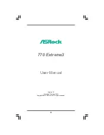ASROCK 770 Extreme3 User Manual preview