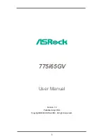 Preview for 1 page of ASROCK 775i65GV User Manual