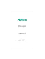 Предварительный просмотр 1 страницы ASROCK 775VM800 User Manual