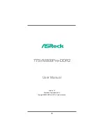 Предварительный просмотр 1 страницы ASROCK 775VM800Pro-DDR2 User Manual